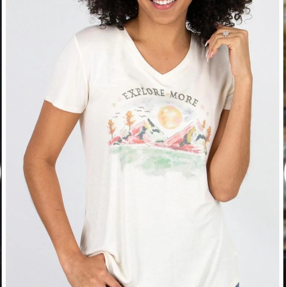 Grace & Lace V neck Tee